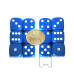 Set 12 zaruri de 16 mm, albastre, de calitate, plastic opac